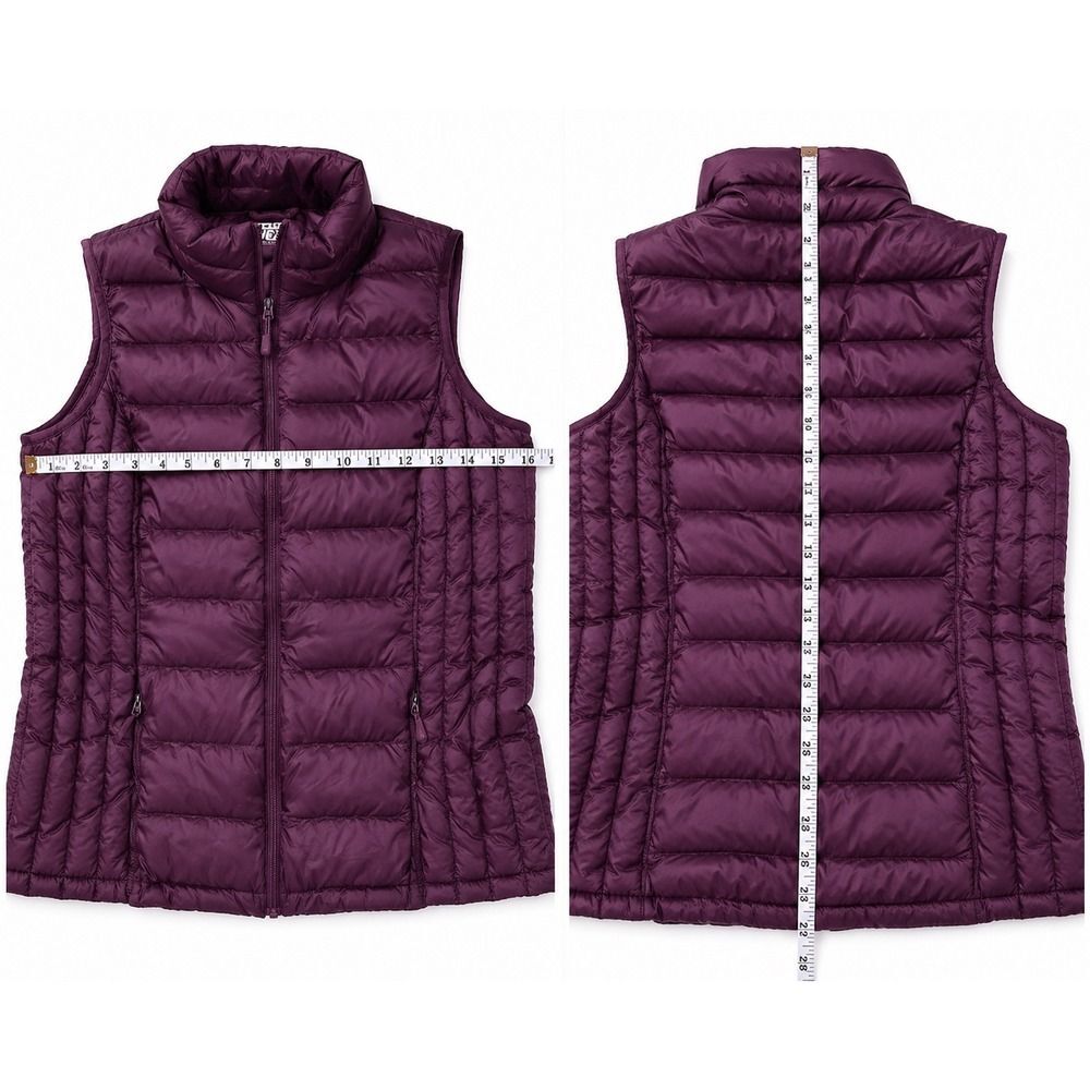 32 Degrees Heat Purple Plum Quilted Puffer Vest Womens Large Full Zip - Picture 4 of 4